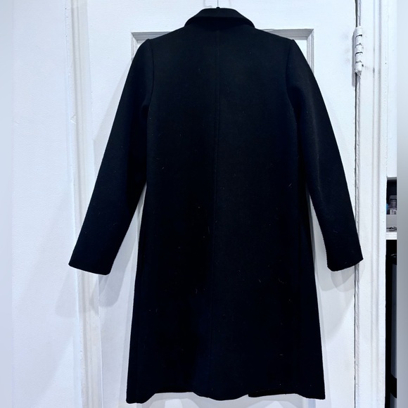 ZARA Black Women’s Buttonless Peacoat - Picture 2 of 5